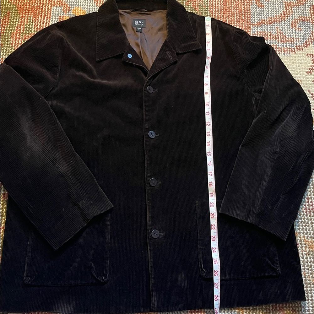 Eileen Fisher Brown Corduroy Barn Jacket Blazer Size L - Picture 3 of 10